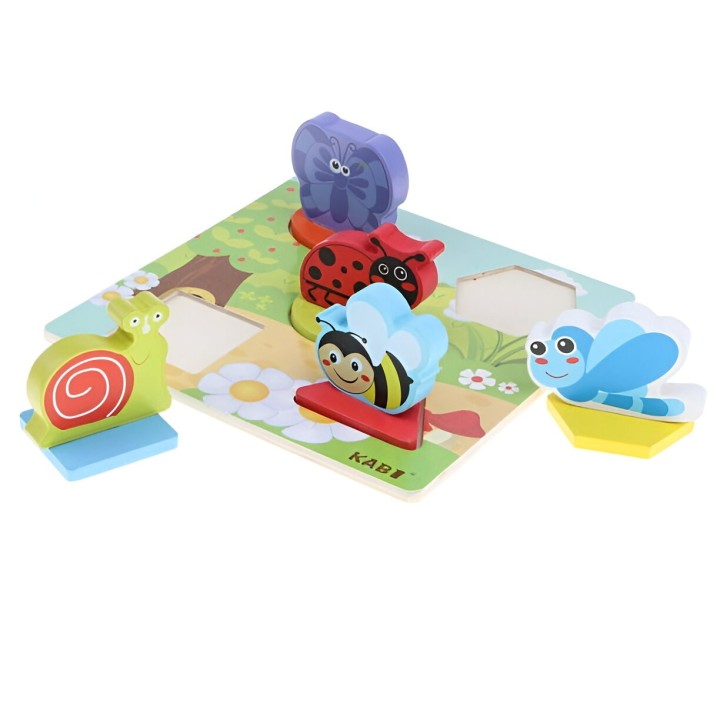 Juego Tablero Colores Encastre Figuras Animales Desarrollo