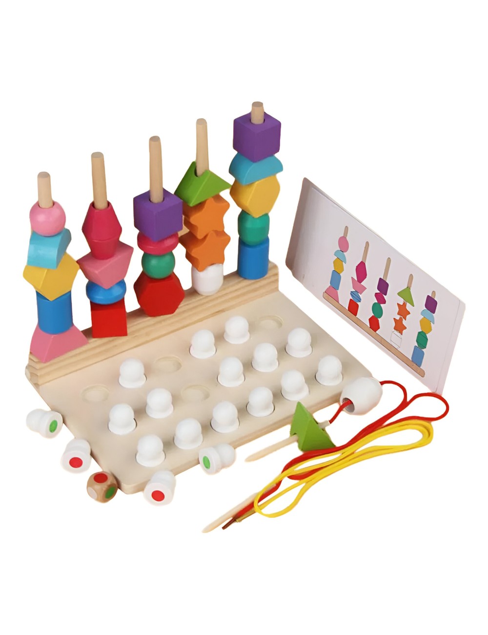 Juego Tablero Pesca Colores Encastre Figuras Desarrollo