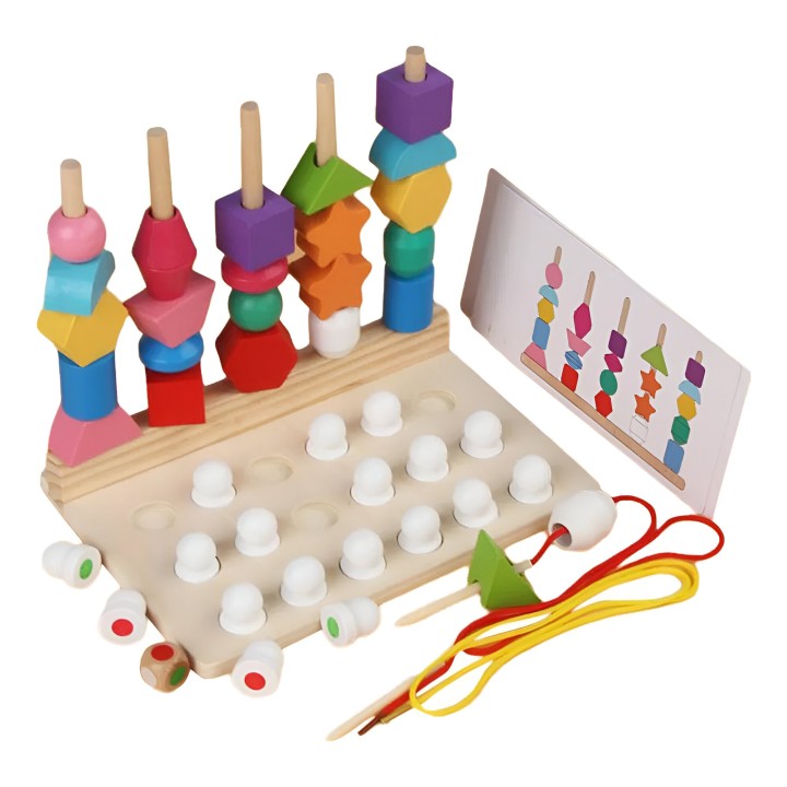 Juego Tablero Pesca Colores Encastre Figuras Desarrollo