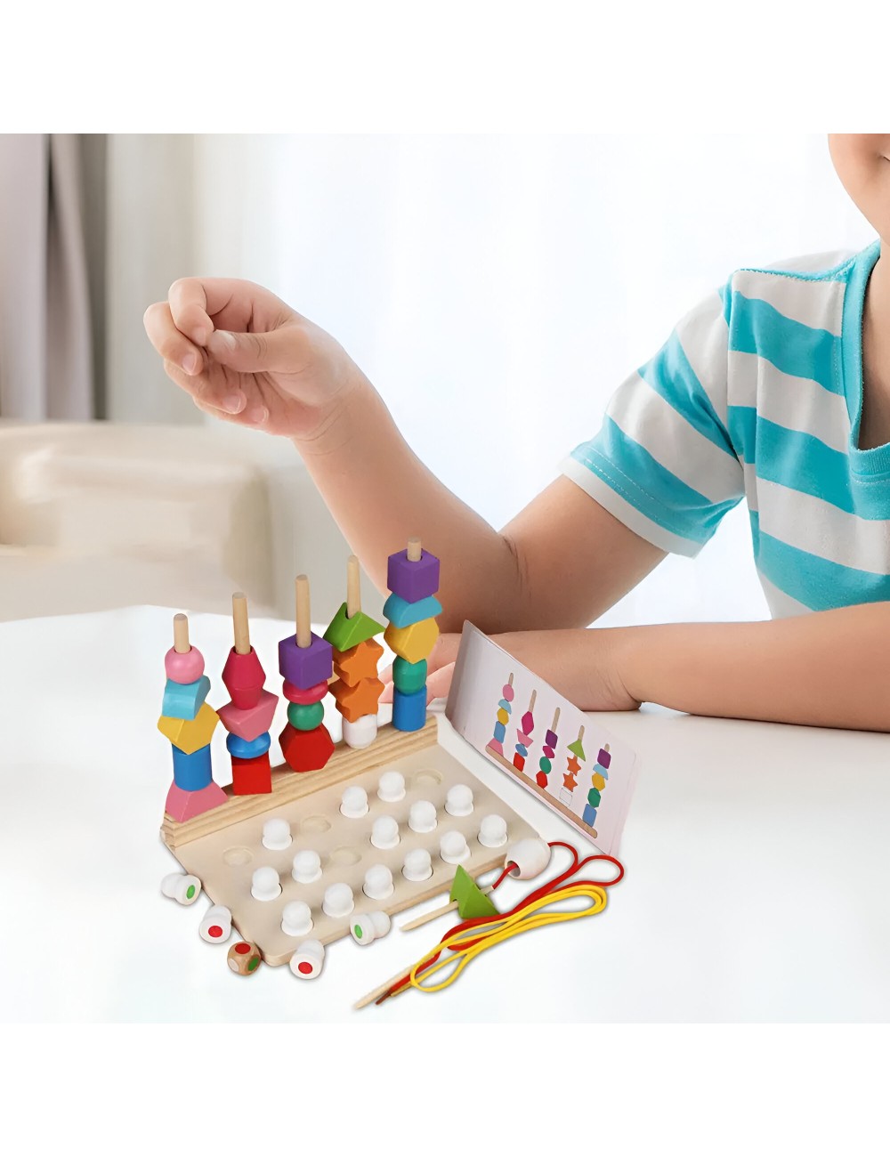 Juego Tablero Pesca Colores Encastre Figuras Desarrollo