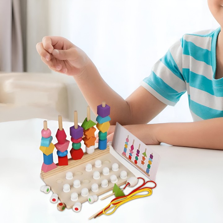 Juego Tablero Pesca Colores Encastre Figuras Desarrollo