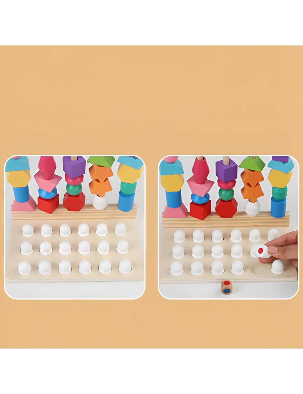 Juego Tablero Pesca Colores Encastre Figuras Desarrollo