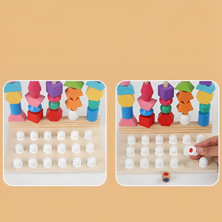 Juego Tablero Pesca Colores Encastre Figuras Desarrollo