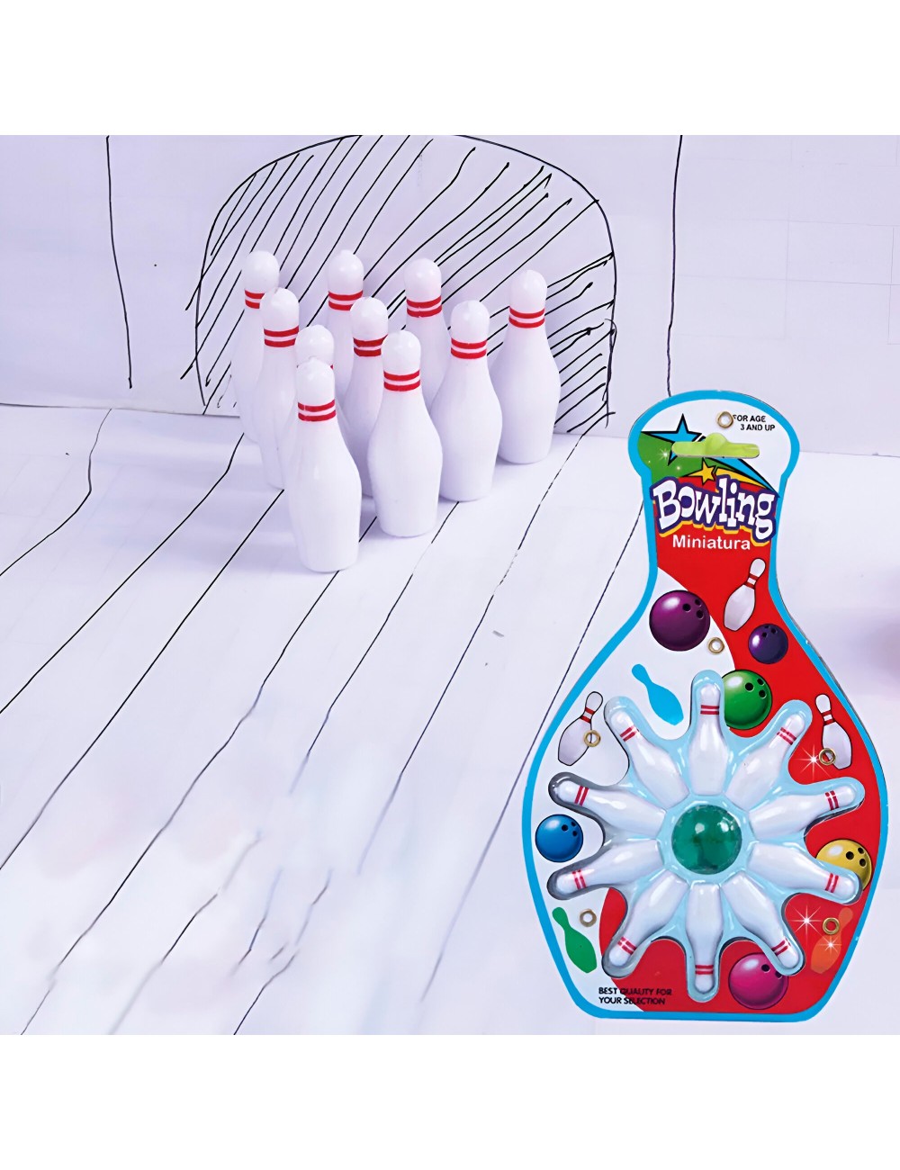 Juego De Bolos De Boliche Mini Para Niños 10 Bolos Y 1 Bola