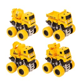 Retroexcavadora Volqueta Grua Mezclador Camion Juguete X 4 U