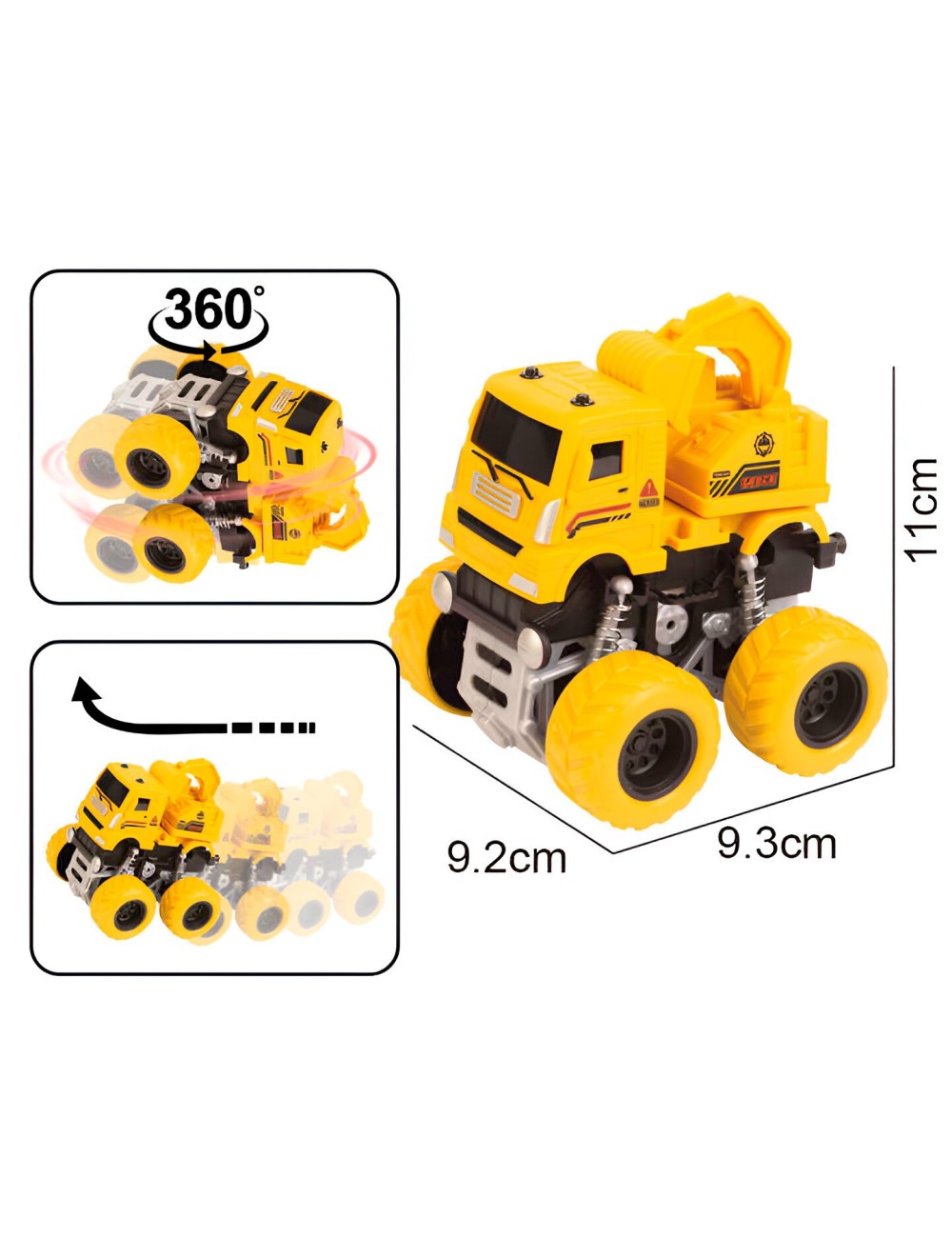Retroexcavadora Volqueta Grua Mezclador Camion Juguete X 4 U