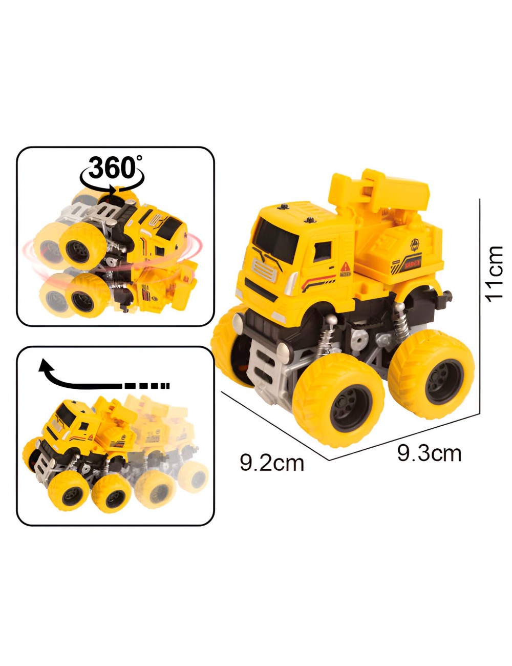 Retroexcavadora Volqueta Grua Mezclador Camion Juguete X 4 U