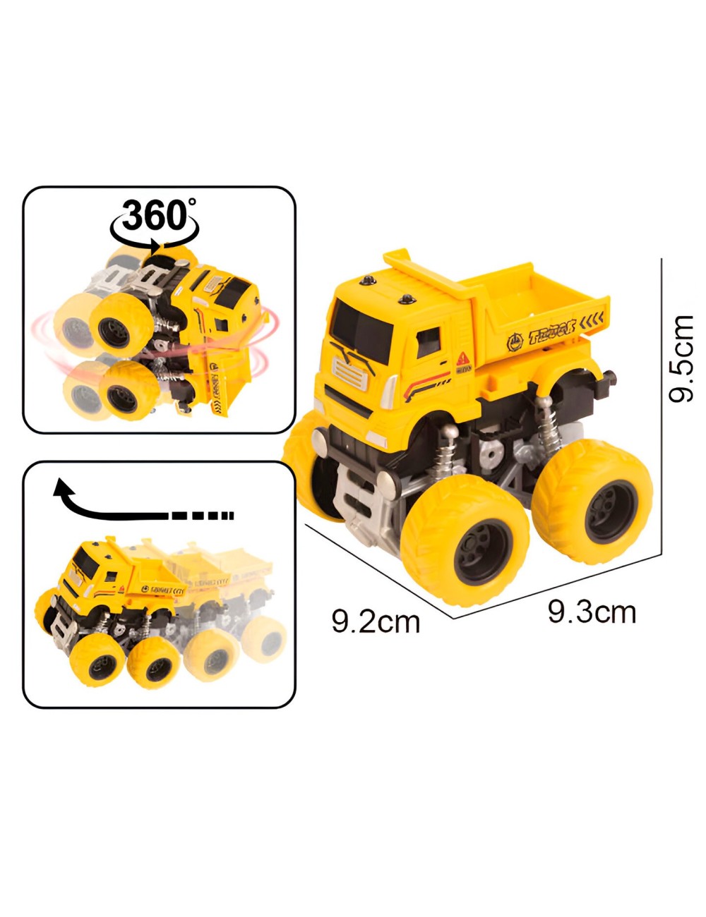 Retroexcavadora Volqueta Grua Mezclador Camion Juguete X 4 U