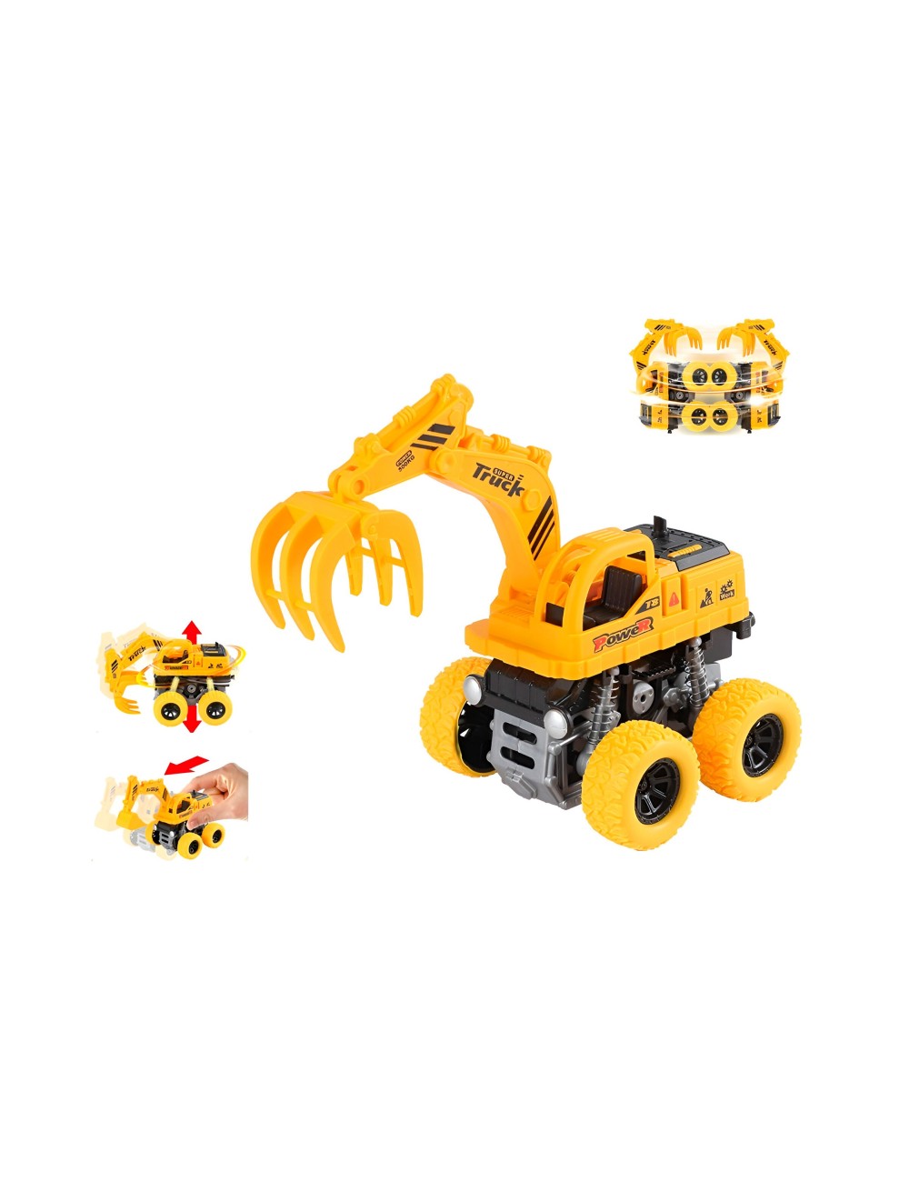 Retroexcavadora Bulldozer Truck Impulso Constructor Juguete