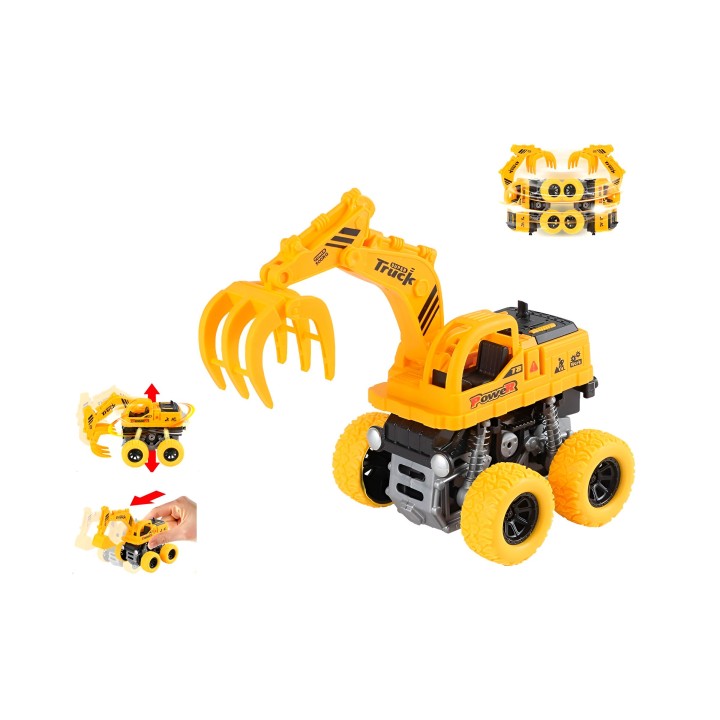 Retroexcavadora Bulldozer Truck Impulso Constructor Juguete
