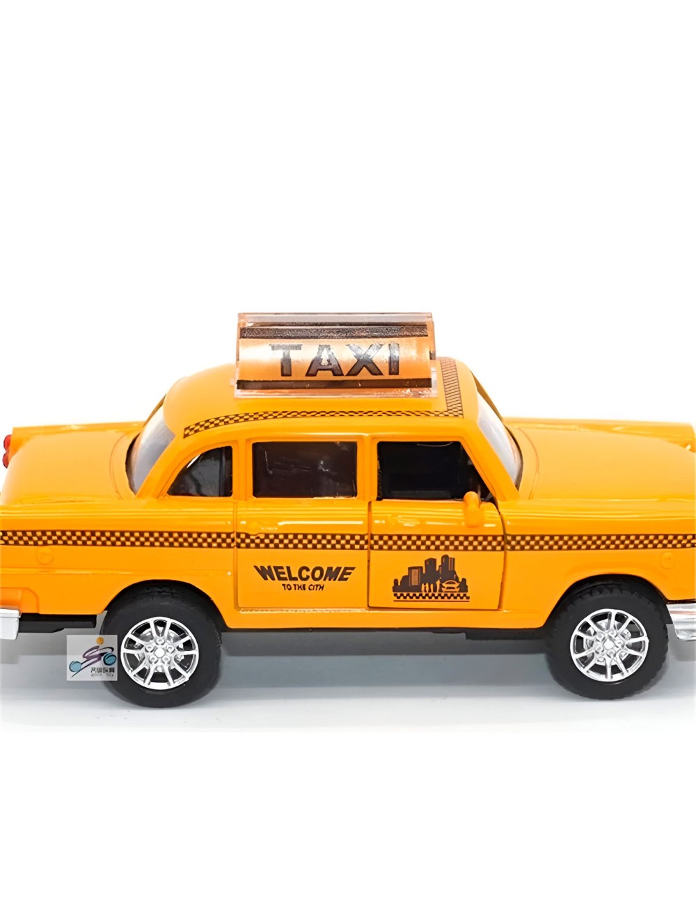 Carro Taxi Amarillo Juguete Coleccionable De Cuerda