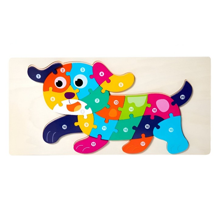 Rompecabezas Perrito Interactivo 3d Juego Didactico Color