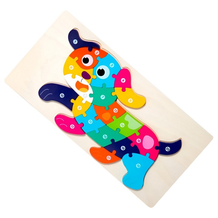 Rompecabezas Perrito Interactivo 3d Juego Didactico Color