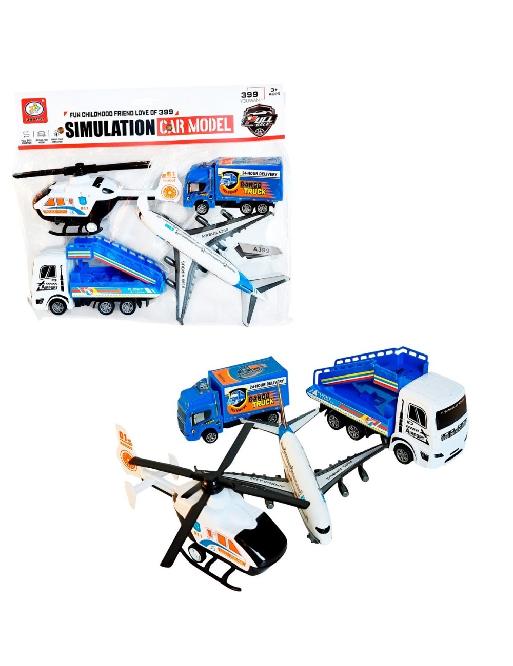 Avion Helicoptero Camion Grua Transporte Juguete Niños