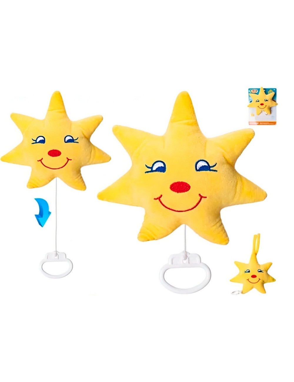 Caja Musical Peluche Estrella Móvil Relajante Cuna Bebe