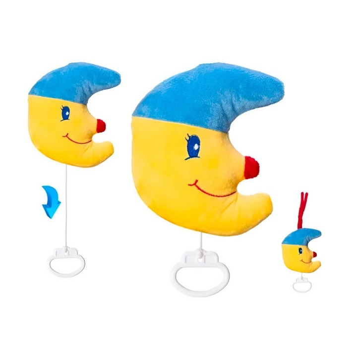 Caja Musical Peluche Luna Móvil Sueños Relajante Cuna Bebe