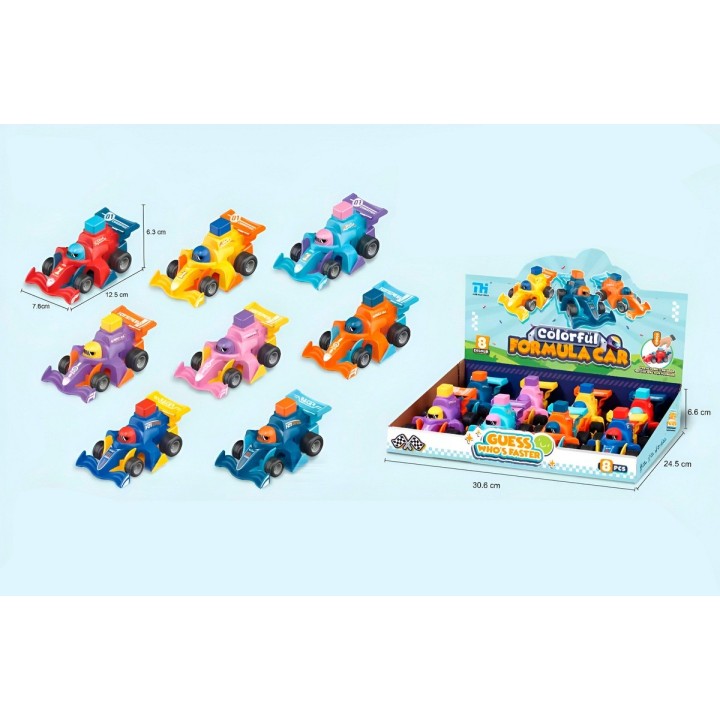 Carro De Carrera De Cuerda Coleccionable Juguete X 12 Un