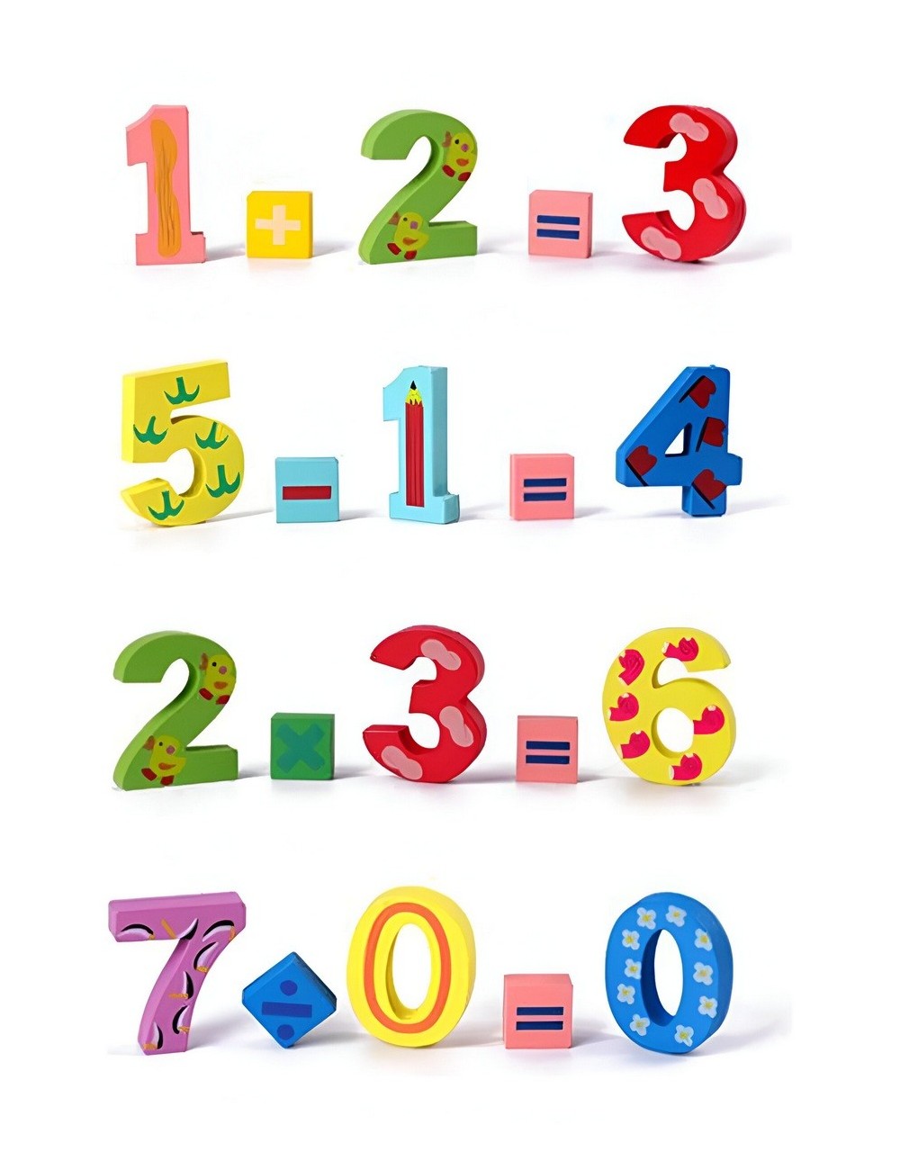 Juego De Madera Operaciones Matematicas Aprendizaje