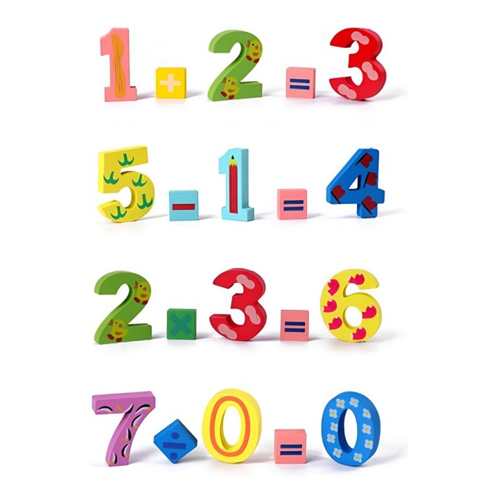 Juego De Madera Operaciones Matematicas Aprendizaje