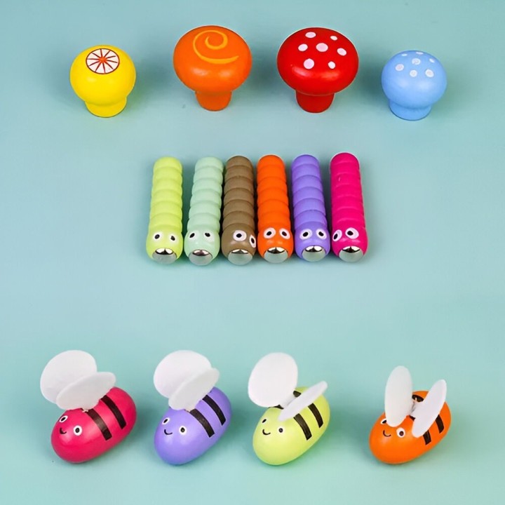 Juego Madera Encastre Y Pesca 2 En 1 Aprendizaje Niños
