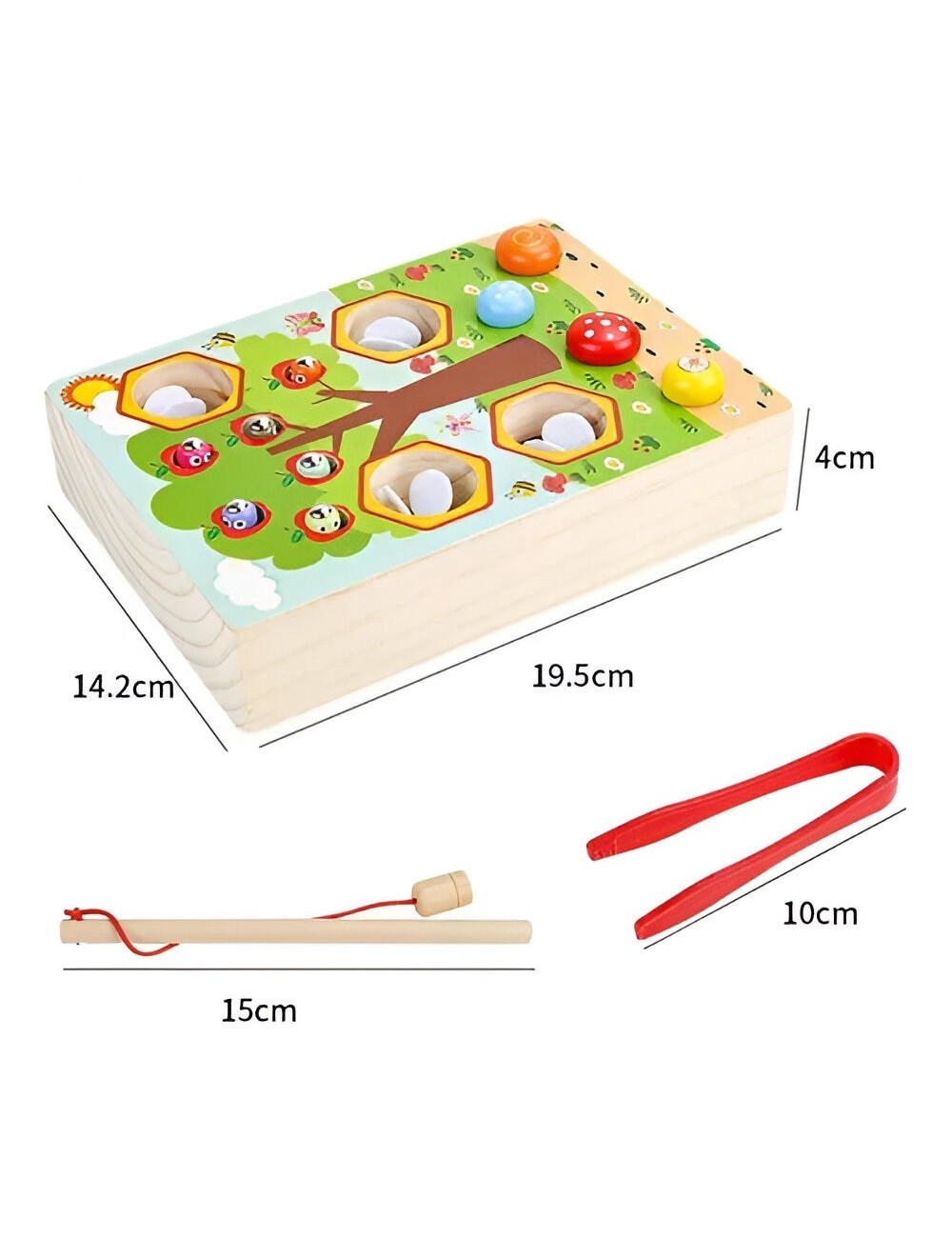 Juego Madera Encastre Y Pesca 2 En 1 Aprendizaje Niños