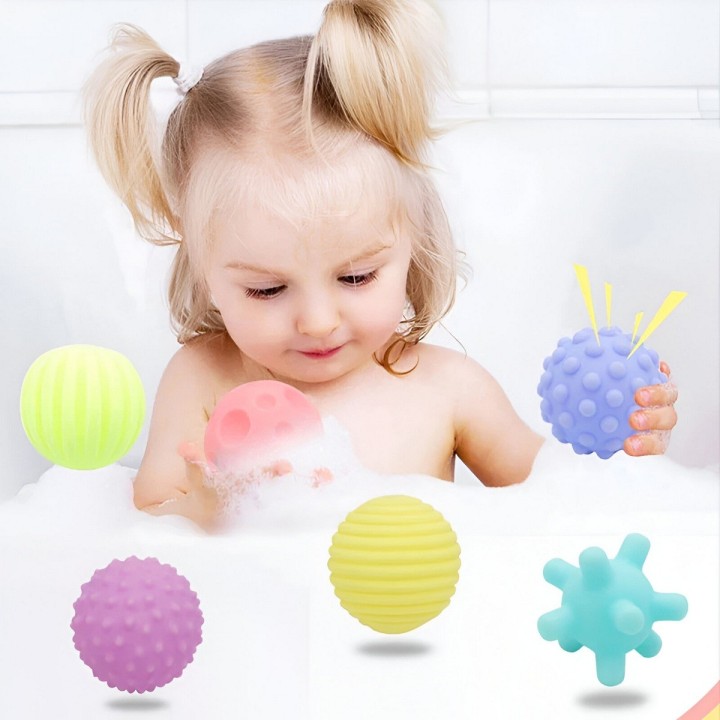 Pelota Bola Antiestrés Tina Baño Juguete Niños Bebe Sonido