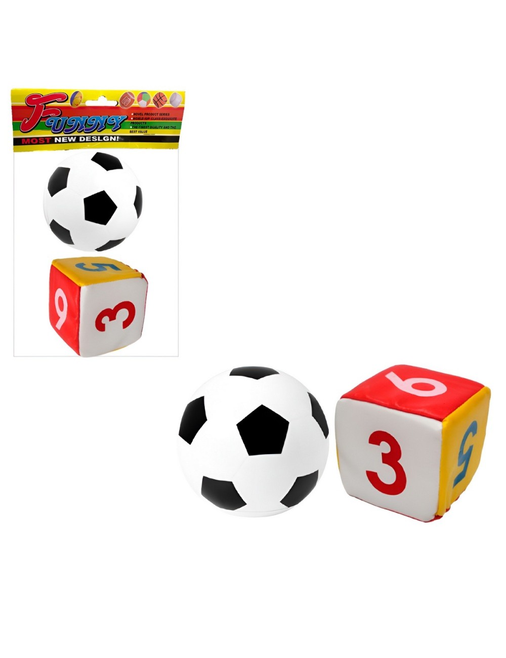 Pelota Futbol Cubo Numeros Juguete Niños Bebe