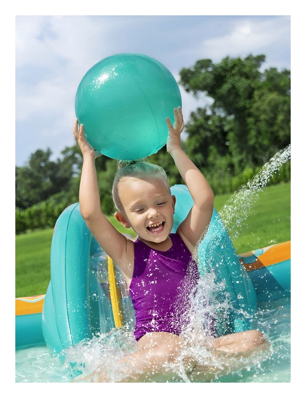 Alberca Inflable Resbaladero Patin Bestway 53164