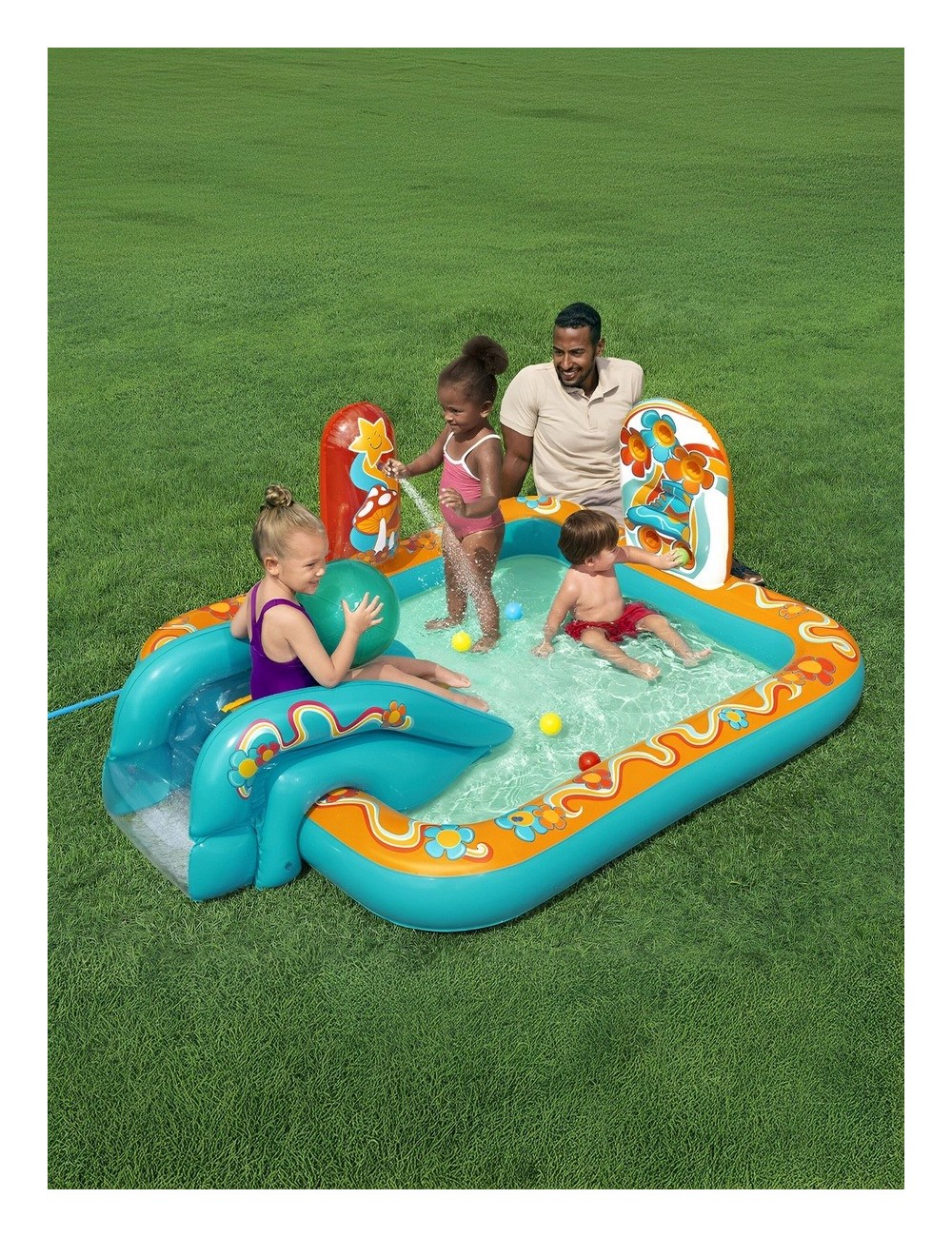 Alberca Inflable Resbaladero Patin Bestway 53164