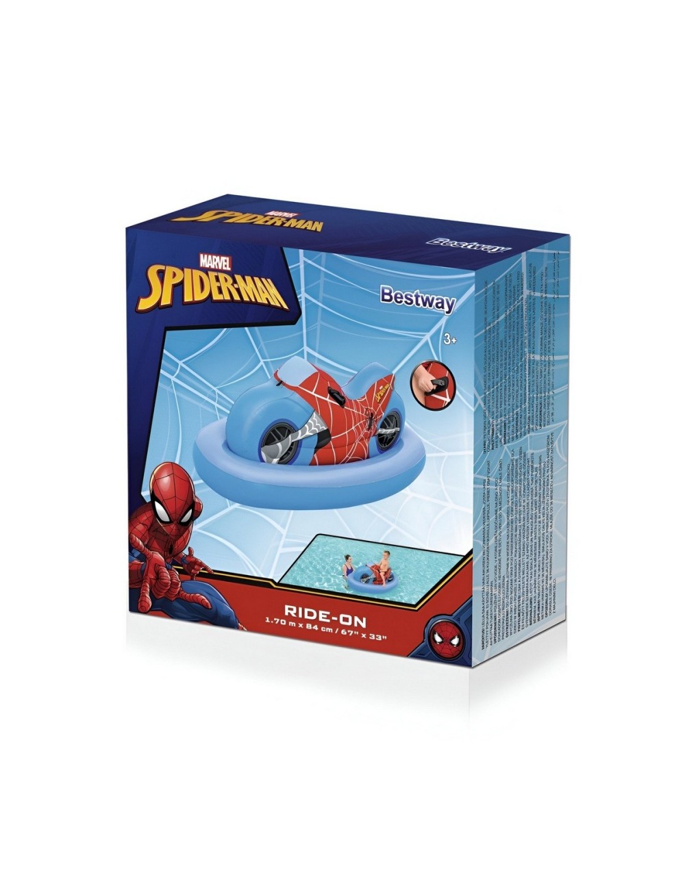 Flotador Inflable Moto Spider Man Bestway 98794