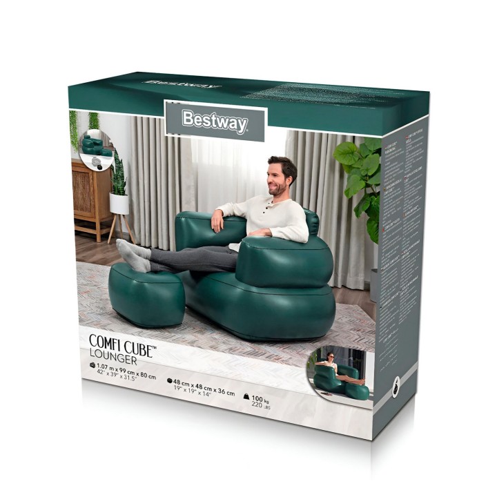 Sofá Inflable Multiusos Práctico Ligero Cómodo Bestway 75137
