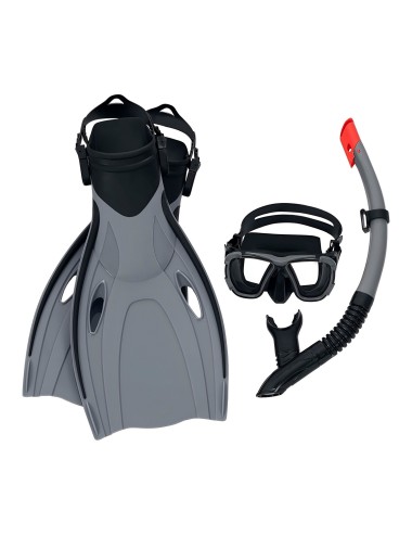 Set Snorkel Careta Aletas Natacion Buceo Bestway 25044