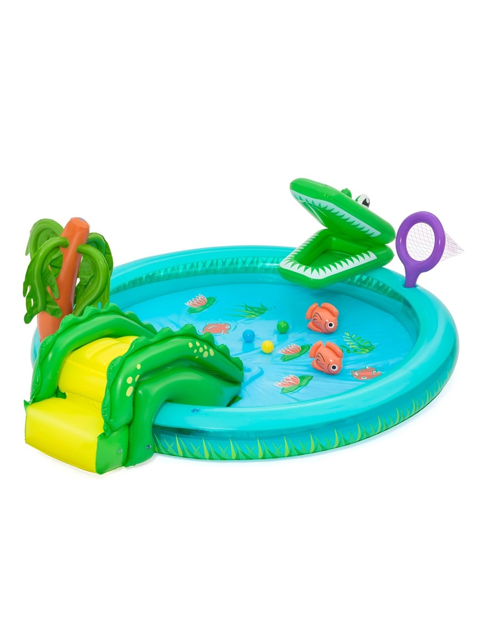Piscina Inflable Cocodrilo Pelotas Bestway 53166 210 Litros