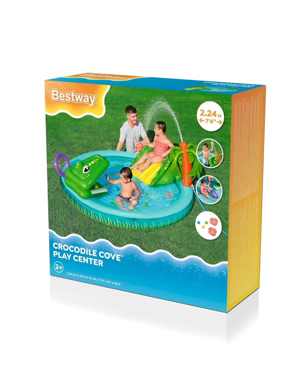 Piscina Inflable Cocodrilo Pelotas Bestway 53166 210 Litros