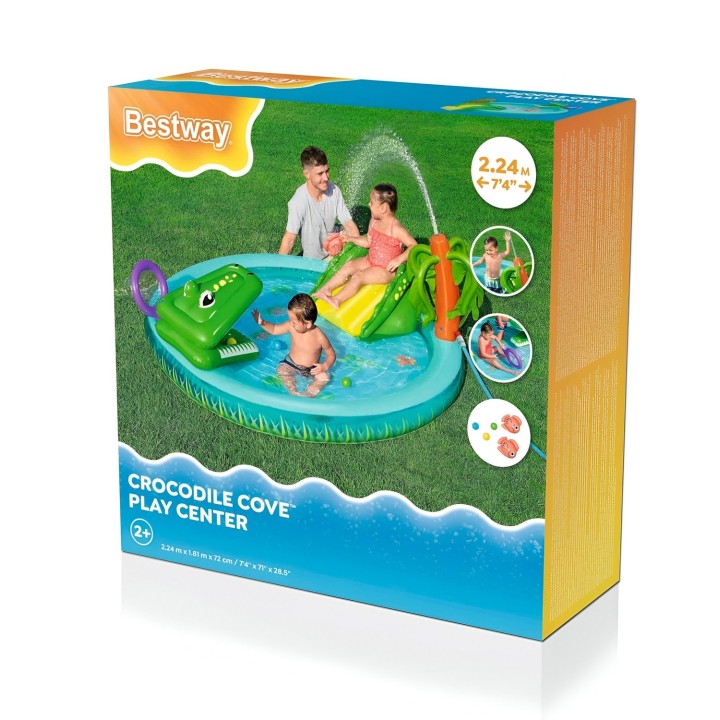 Piscina Inflable Cocodrilo Pelotas Bestway 53166 210 Litros