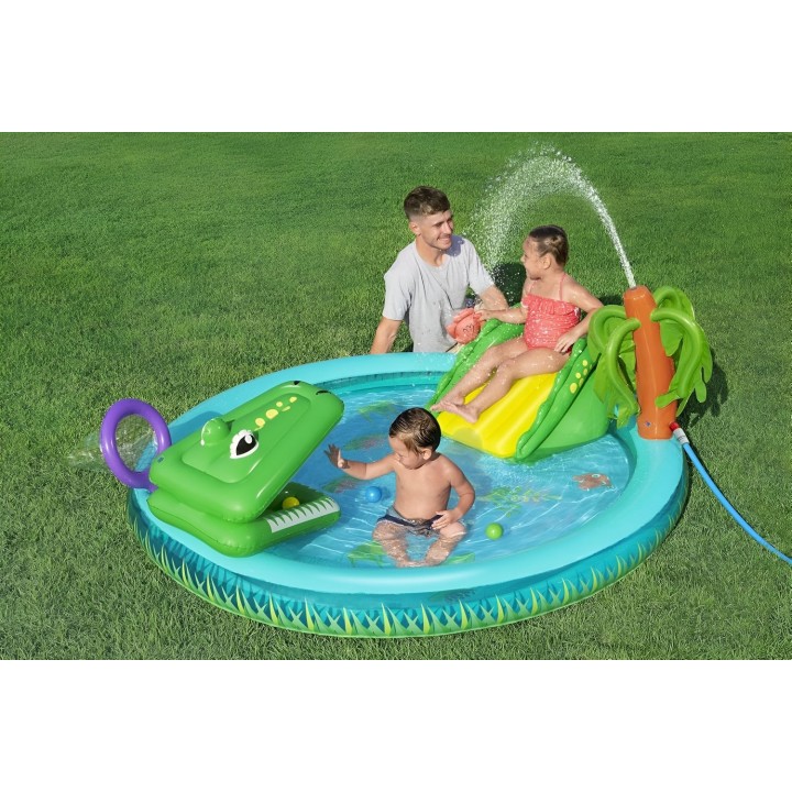 Piscina Inflable Cocodrilo Pelotas Bestway 53166 210 Litros