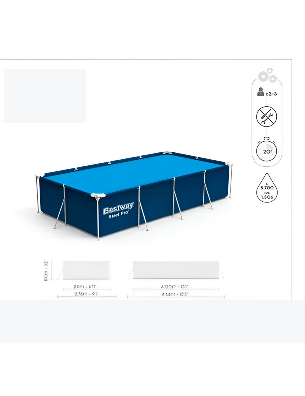 Piscina Alberca Estructural Steel Pro Bestway 56405 5.700l