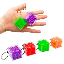Combo X 12 Cubos Llaveros Rompecabezas Laberinto