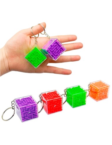 Combo X 12 Cubos Llaveros Rompecabezas Laberinto