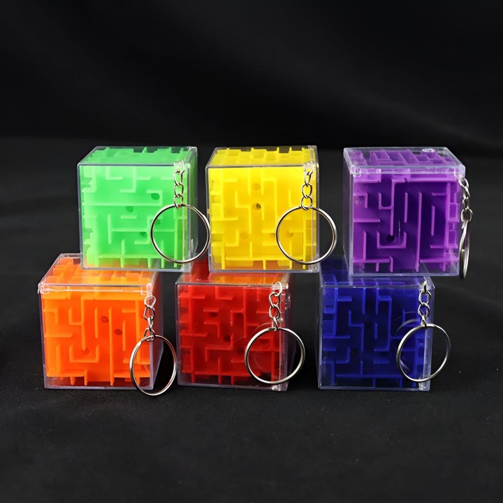 Combo X 12 Cubos Llaveros Rompecabezas Laberinto