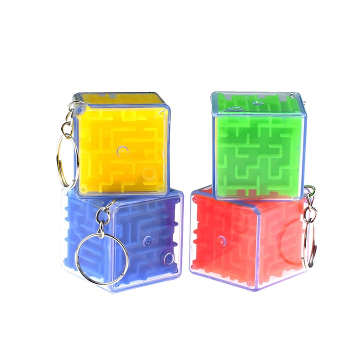 Combo X 12 Cubos Llaveros Rompecabezas Laberinto