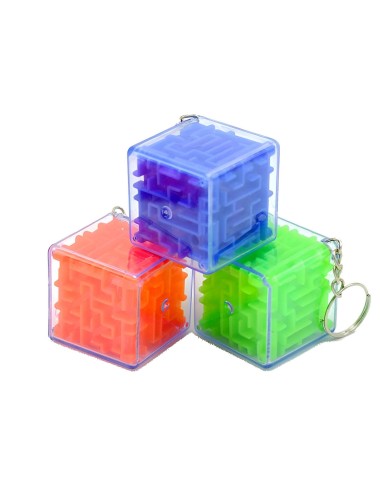 Combo X 12 Cubos Llaveros Rompecabezas Laberinto