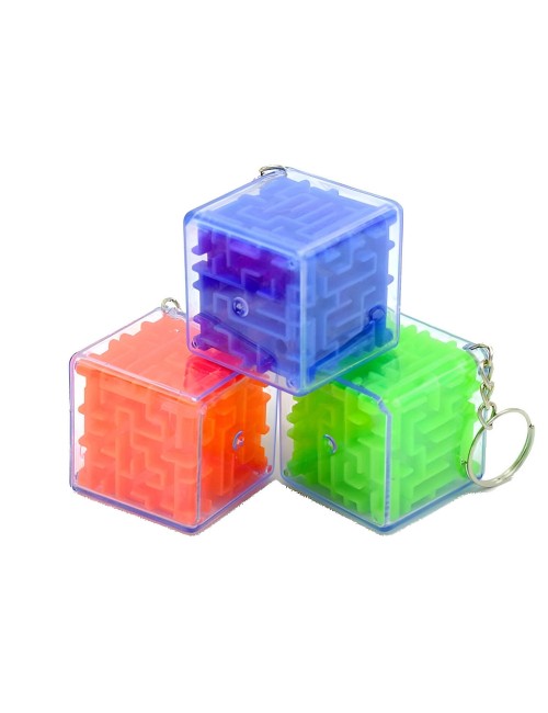 Combo X 12 Cubos Llaveros Rompecabezas Laberinto