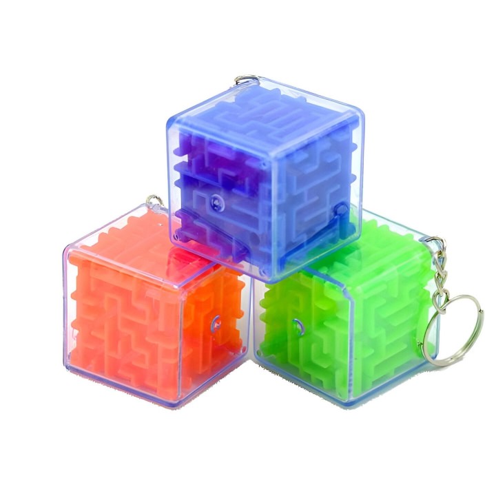 Combo X 12 Cubos Llaveros Rompecabezas Laberinto