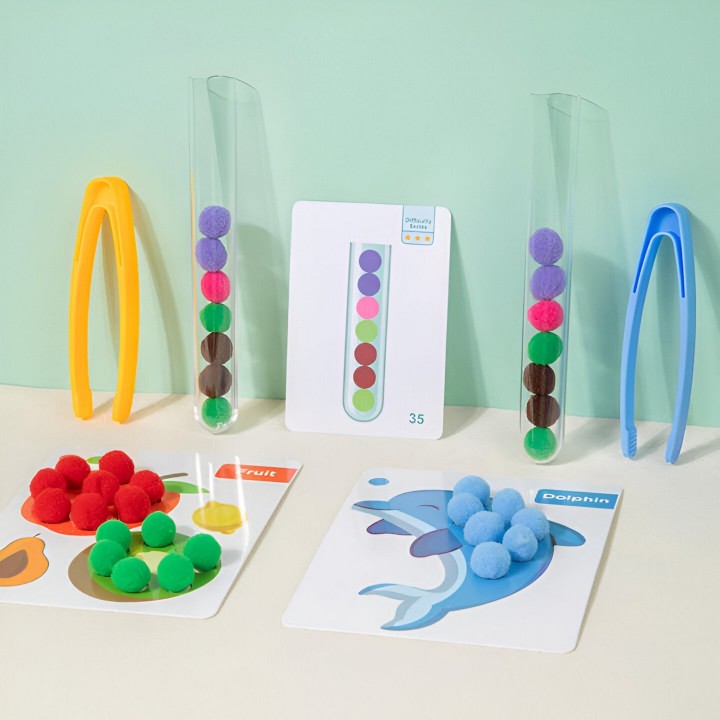 Juego De Mesa Encastre Logica Pelotas Figuras Colores Niños
