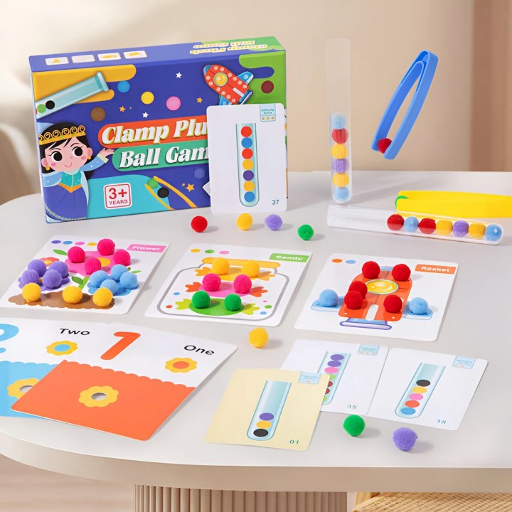 Juego De Mesa Encastre Logica Pelotas Figuras Colores Niños