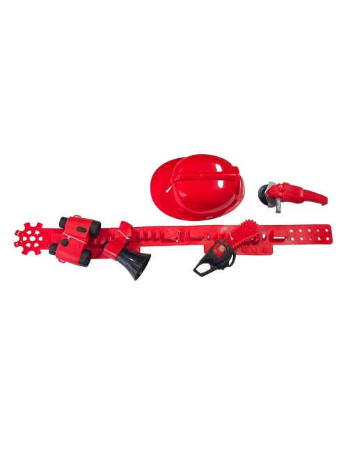 Juguete Set De Casco Herramienta Cinturon Bombero Disfraz