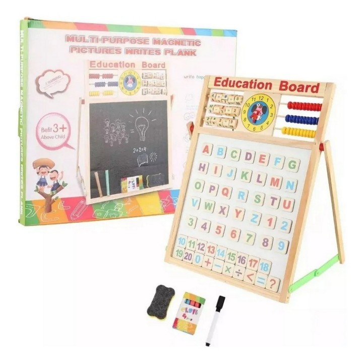 Tablero Didáctico Doble Magnético Juguete Aprendizaje Niños