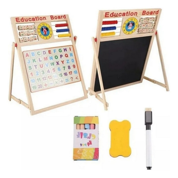 Tablero Didáctico Doble Magnético Juguete Aprendizaje Niños