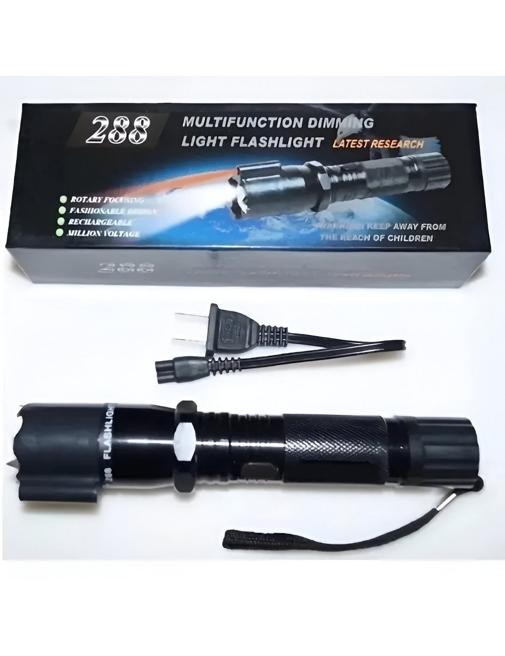 Linterna Táctica De Autodefensa Punta Rompevidrios 288